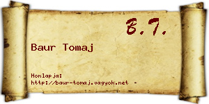 Baur Tomaj névjegykártya